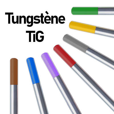 Électrode tungstène Tig - Couleur, Diamètre et Affûtage